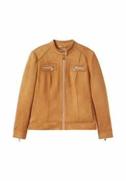 Sheego Bikerjacke Hellbraun