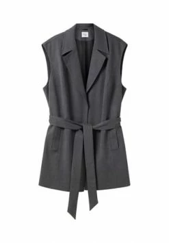 Sheego Longweste Rauchgrau