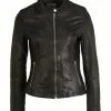 Goosecraft. Lederjacke GC Blair Biker Dkgrn