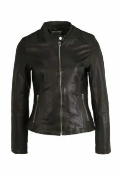 Goosecraft. Lederjacke GC Blair Biker Dkgrn