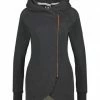 ALIFE AND KICKIN® Jacke, Eingriffstaschen, Reißverschluss, Für Damen 9101 MOONLESS MEL