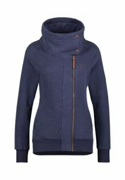 ALIFE AND KICKIN® Sweatjacke Merte Knopfleiste,Reißverschluss,Taschen Damen Marine Melange