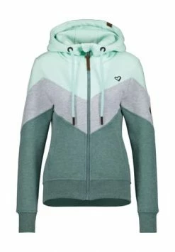 ALIFE AND KICKIN® Sweatjacke Stellina Kordelzug,Reißverschluss,Taschen Damen Pacific Melange