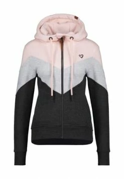 ALIFE AND KICKIN® Sweatjacke Stellina Kordelzug,Reißverschluss,Taschen Damen Moonless Melange