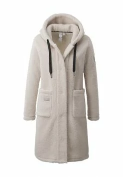 LPO Fleecemantel "Sherpa", Kapuze, Gefüttert, Für Damen WOLLWEIß