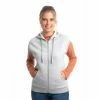 ROADSIGN® Australia Damen Sweatweste Revolution Mit Kapuze Und Ohne Ärmel, Weste Aus Baumwolle Grau