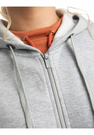 ROADSIGN® Australia Damen Sweatweste Revolution Mit Kapuze Und Ohne Ärmel, Weste Aus Baumwolle Grau - Image 3