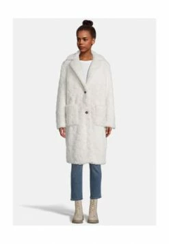 FRIEDA&FREDDIES® Langmantel Fake Fur Mantel OFF-WHITE