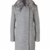 S.Oliver BLACK LABEL Jacke, Langarm, Webpelz, Rverskragen, Uni, Für Damen 9710 GREY