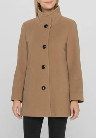 FUCHS SCHMITT Kurzmantel, Stehkragen, Uni, Für Damen 0171 SAND – Bild 5