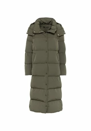 HALLHUBER Midi-Daunenmantel Mit Abnehmbarer Kapuze Und Seitlichen Druckknöpfen Bay Leaf