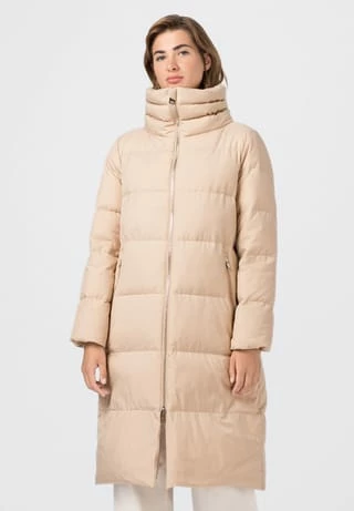 HALLHUBER Daunenmantel Mit Wasserabweisendem Finish Und Hohem Stehkragen Almond – Bild 2