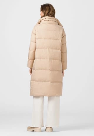 HALLHUBER Daunenmantel Mit Wasserabweisendem Finish Und Hohem Stehkragen Almond – Bild 3