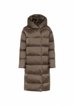 HALLHUBER Kapuzendaunenmantel Mit Water Repellent Finish Und Druckknöpfen Brown