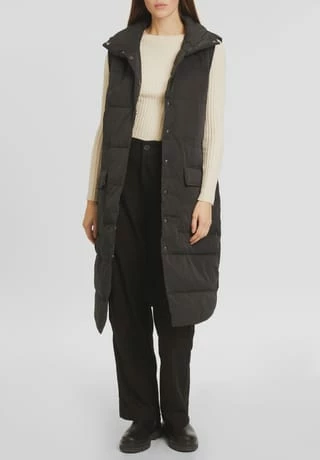 MOSS COPENHAGEN Steppweste, Stehkragen, Für Damen BLACK BEAUTY – Bild 3