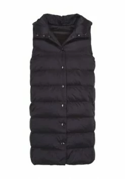 S.Oliver BLACK LABEL Steppweste, Kapuze, Uni, Für Damen 9999 GREY/ BLACK