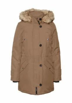 VERO MODA® Parka, Abnehmbare Kapuze, Besatz, Für Damen 202611 TIGERS EYE