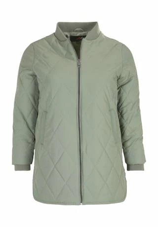 Myline Steppjacke, Stehkragen, Große Größen, Für Damen OLIVE