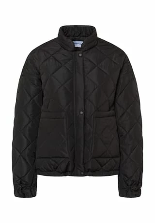 MANGUUN Jacke, Stehkragen, Druckknopfleiste, Uni, Für Damen DEEP BLACK